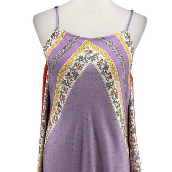Tiny By Anthropologie Lavender Asymmetric Handkerchief Dress size S - Picture 3 of 10